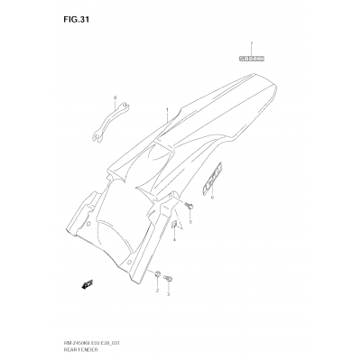 REAR FENDER (RM-Z450 K8/K9/L0)