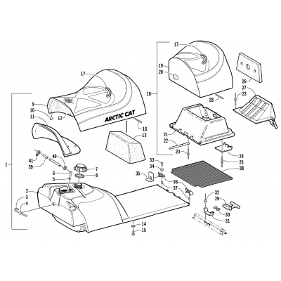 GAS TANK AND SEAT ASSEMBLY