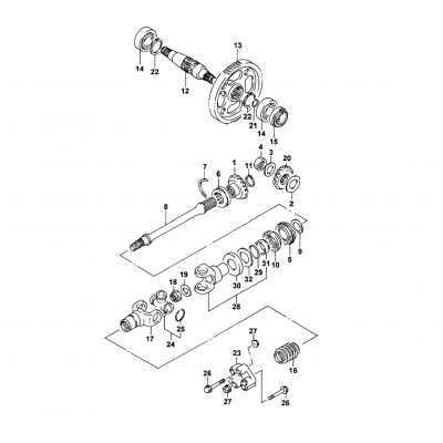 SECONDARY GEAR/OUTPUT SHAFT ASSEMBLY