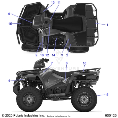 BODY, DECALS - A20SEG50A1/A5/CA1/CA5 (900123-01)
