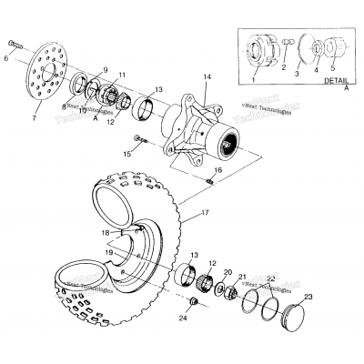 Front Wheel Assembly Swedish 4X4 400L