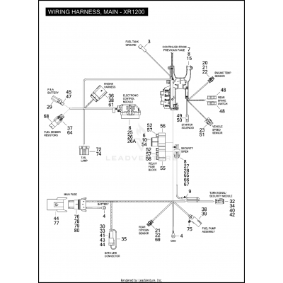 WIRING HARNESS, MAIN - XR1200 (2 OF 2)