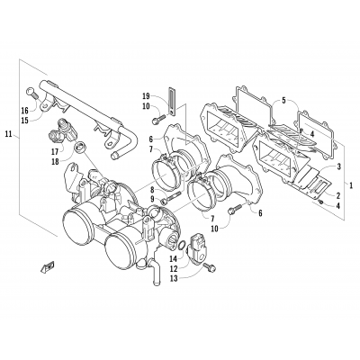 REED VALVE/THROTTLE BODY ASSEMBLY