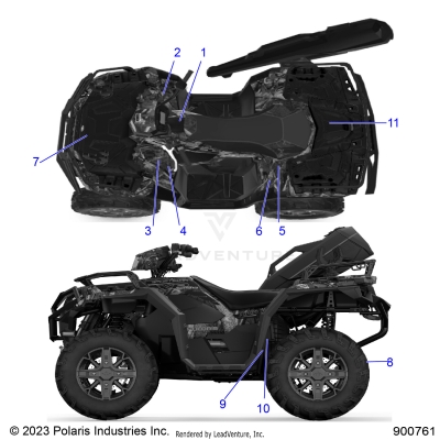 BODY, DECALS GENERAL - A25SXD95A9 (900761)