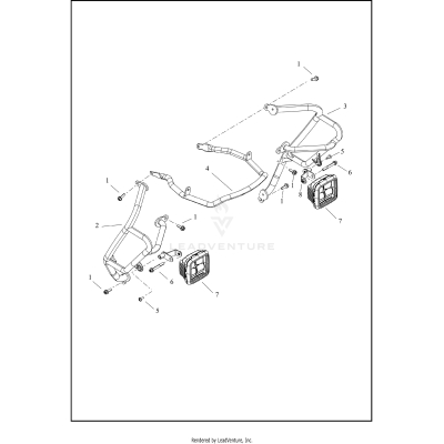 ENGINE GUARDS AND AUXILIARY LAMPS