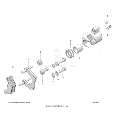 BRAKES, REAR CALIPER - A25SEE57CY/EY (C0211394-3)
