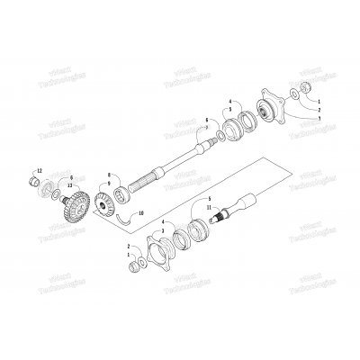 SECONDARY DRIVE ASSEMBLY (ENGINE SERIAL NO. 0700A70010050 and Up)