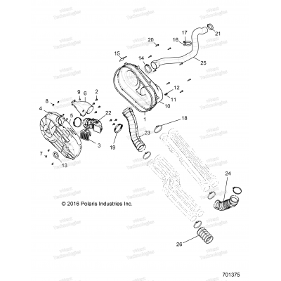 Drive Train, Clutch Cover And Ducting