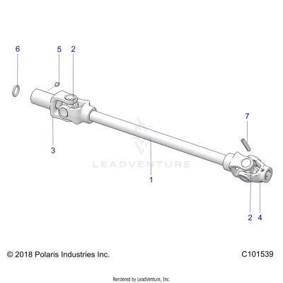 DRIVE TRAIN, FRONT PROP SHAFT - A19SHE57FP (C101539)