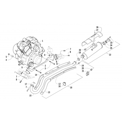 ENGINE AND EXHAUST