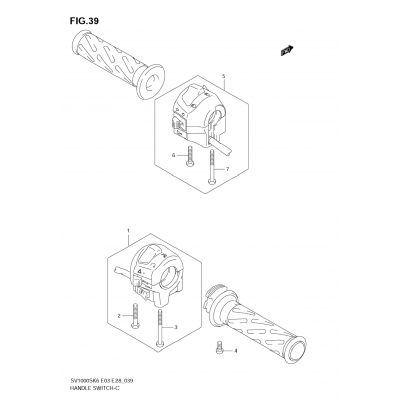 HANDLE SWITCH (SV1000) (NOT FOR US MARKET)