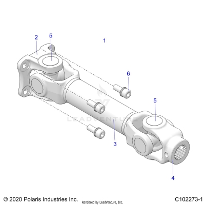 DRIVE TRAIN, PROP SHAFT, REAR - A25SYY95AH (C102273-1)
