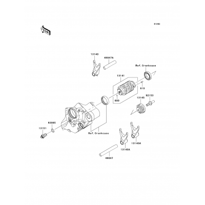 Gear Change Drum/Shift Fork(s)