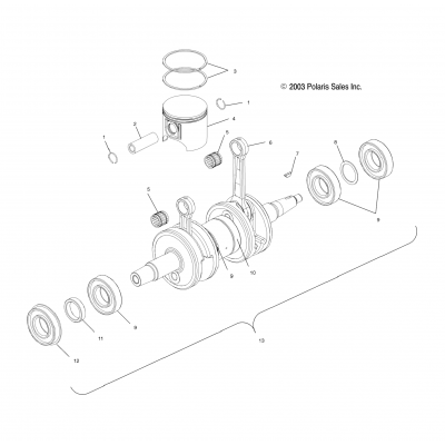 Piston & Crankshaft /7Csa/7Csb/7Cscs04ne7cs (4988438843D14)