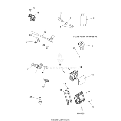 ELECTRICAL, SWITCHES, SENSORS and ECM MODULES - A17SUH57N5 (100190)