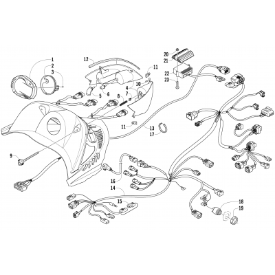 HEADLIGHT, INSTRUMENTS, AND WIRING ASSEMBLIES