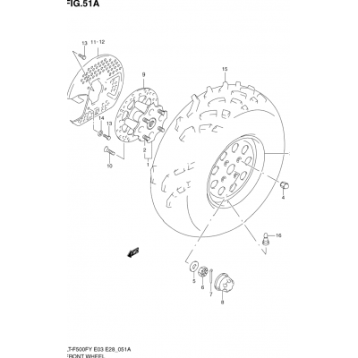 FRONT WHEEL (MODEL Y/K1/K2)