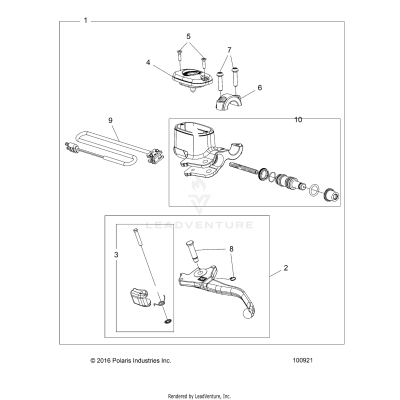 BRAKES, FRONT BRAKE LEVER and MASTER CYLINDER - A25SXN85A4 (100921)