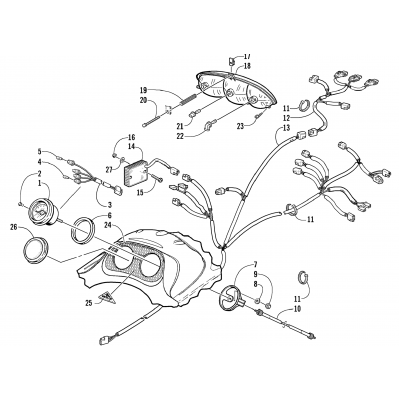 HEADLIGHT, INSTRUMENTS, AND WIRING ASSEMBLIES