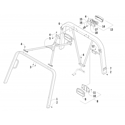 CANOPY AND TAILLIGHT ASSEMBLY