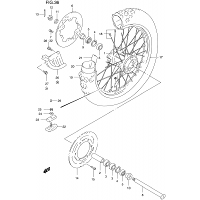 REAR WHEEL (MODEL T/V/W/X)