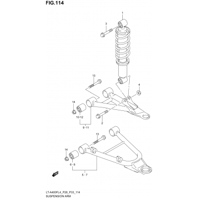 SUSPENSION ARM (LT-A400FZL4 P28)