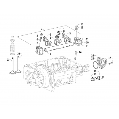 ROCKER ARM, VALVES, AND OIL SWITCH ASSEMBLIES