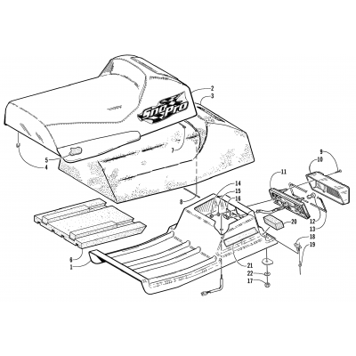 SEAT AND TAILLIGHT ASSEMBLY