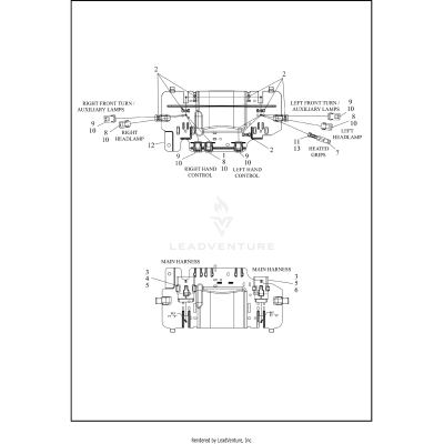WIRING HARNESS, FAIRING - FLHTCUTG (HDI, ENGLAND)