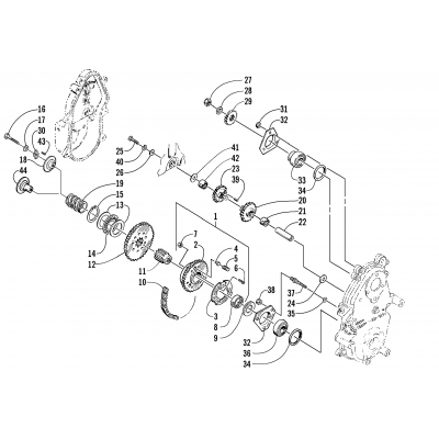 DRIVE/REVERSE DROPCASE ASSEMBLY (esr)