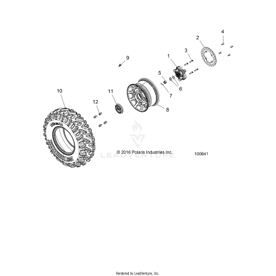 WHEELS, FRONT TIRE and BRAKE DISC - A17DCE87AU (100641)