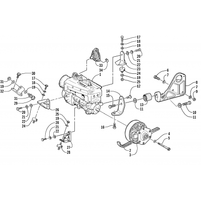 ENGINE AND RELATED PARTS