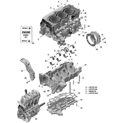 01- Engine - Crankcase - 900 ACE
