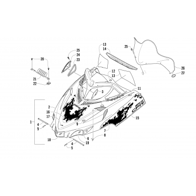 HOOD AND WINDSHIELD ASSEMBLY