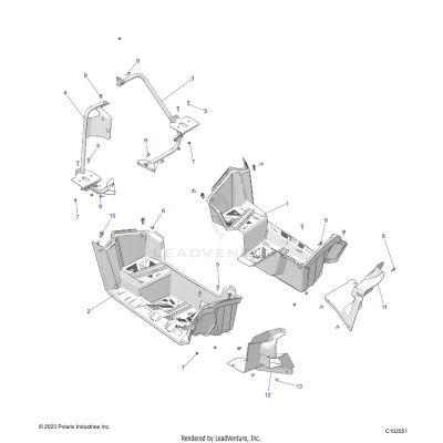 BODY, FOOTWELLS - A25SKE57C1/CK/E1/EK (C102551)