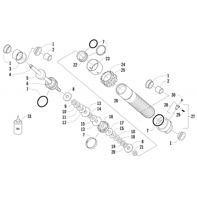 REAR SUSPENSION REAR ARM SHOCK ABSORBER