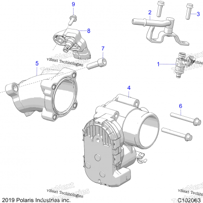 Engine, Throttle Body & Fuel Rail