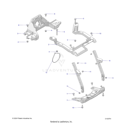 BODY, FRONT RACK SUPPORT - A25SVA85A4 (C102751)