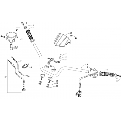 HANDLEBAR AND CONTROLS ASSEMBLY