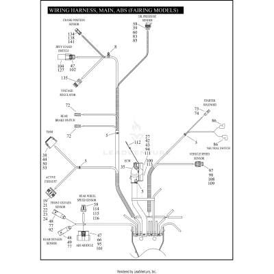 WIRING HARNESS, MAIN, ABS (FAIRING MODELS) (5 OF 6)