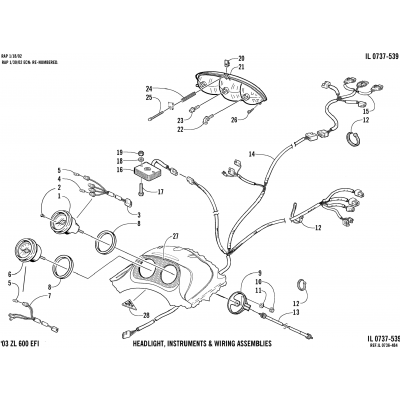 HEADLIGHT, INSTRUMENTS, & WIRING ASSEMBLIES