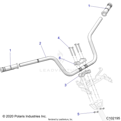 STEERING, HANDLEBAR - A25SLE95KN/KF (102195)