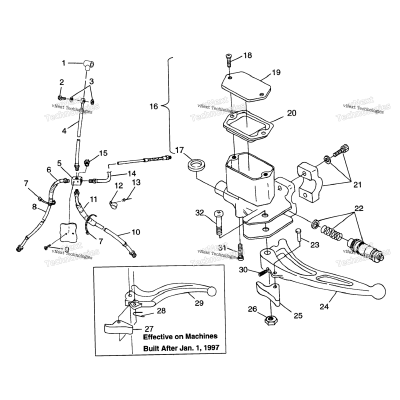 Controls Master Cylinder/Brake Line Xplorer 400L