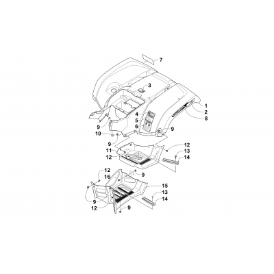 REAR BODY PANEL AND FOOTWELL ASSEMBLIES