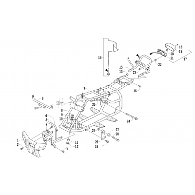 FRAME AND RELATED PARTS ASSEMBLY