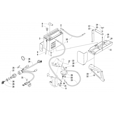 BATTERY, SOLENOID, AND CABLES