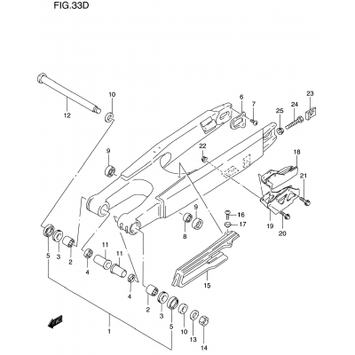 REAR SWINGING ARM (MODEL Y)