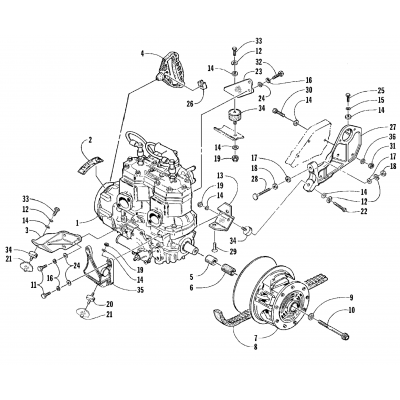 ENGINE AND RELATED PARTS