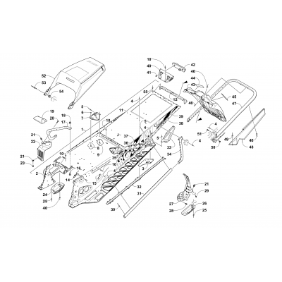 TUNNEL, REAR BUMPER, AND SNOWFLAP ASSEMBLY