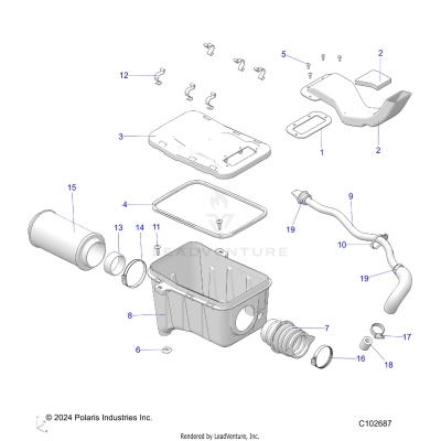 ENGINE, AIR INTAKE SYSTEM - A25SEE57CY/EY (C102687)